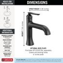 Delta Bonacci: Single Handle Bathroom Faucet 