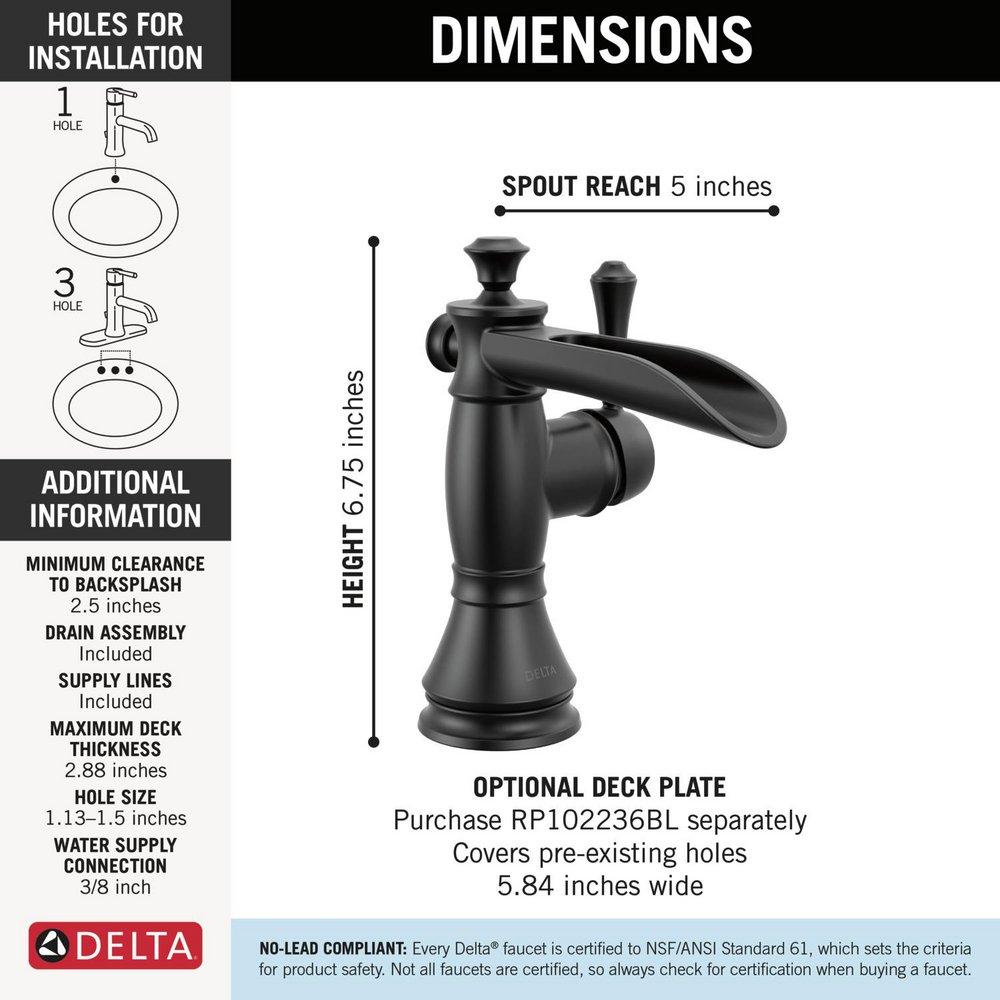 Delta Cassidy: Single Handle Bathroom Faucet 