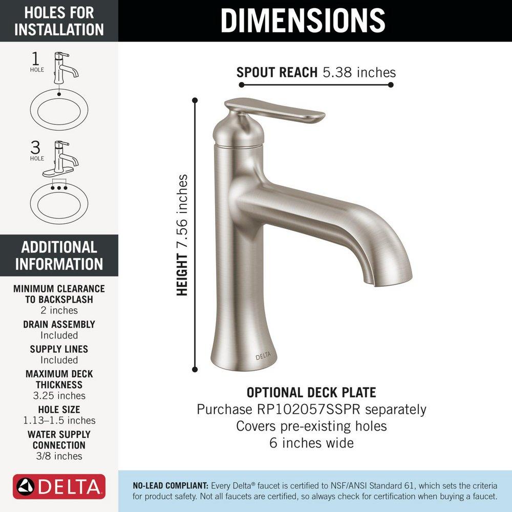 Delta Bonacci: Single Handle Bathroom Faucet 