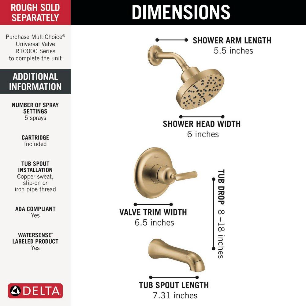 Delta Bonacci: 14 Series Tub Shower Trim 