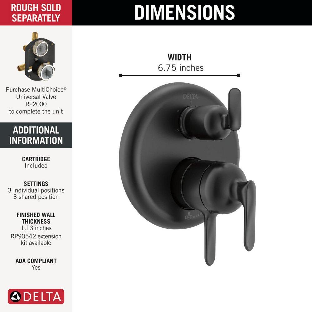 Delta Bonacci: 17 Series 6-Setting Integrated Diverter Trim 