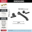 Delta Bonacci: Two Handle Wall Mount Bathroom Faucet 