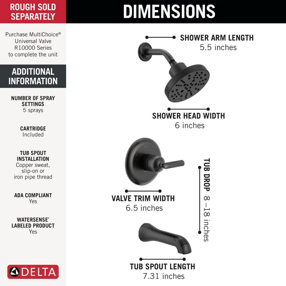 Delta Bonacci: 14 Series Tub Shower Trim 