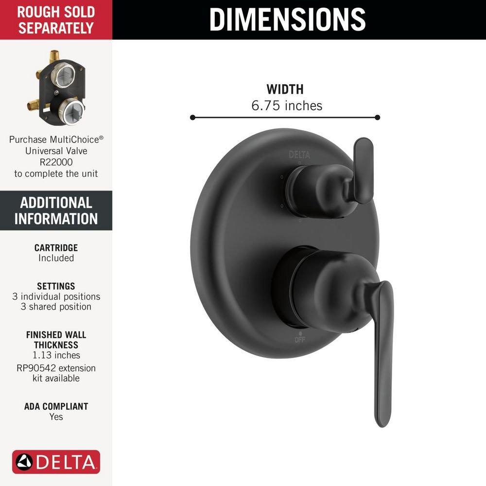Delta Bonacci: 14 Series 6-Setting Integrated Diverter Trim 