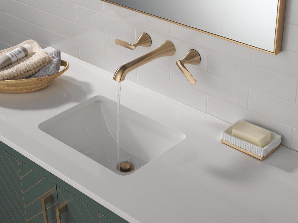 Delta Bonacci: Two Handle Wall Mount Bathroom Faucet 