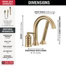 Delta Bonacci: Three Hole Roman Tub Trim with Hand Shower 