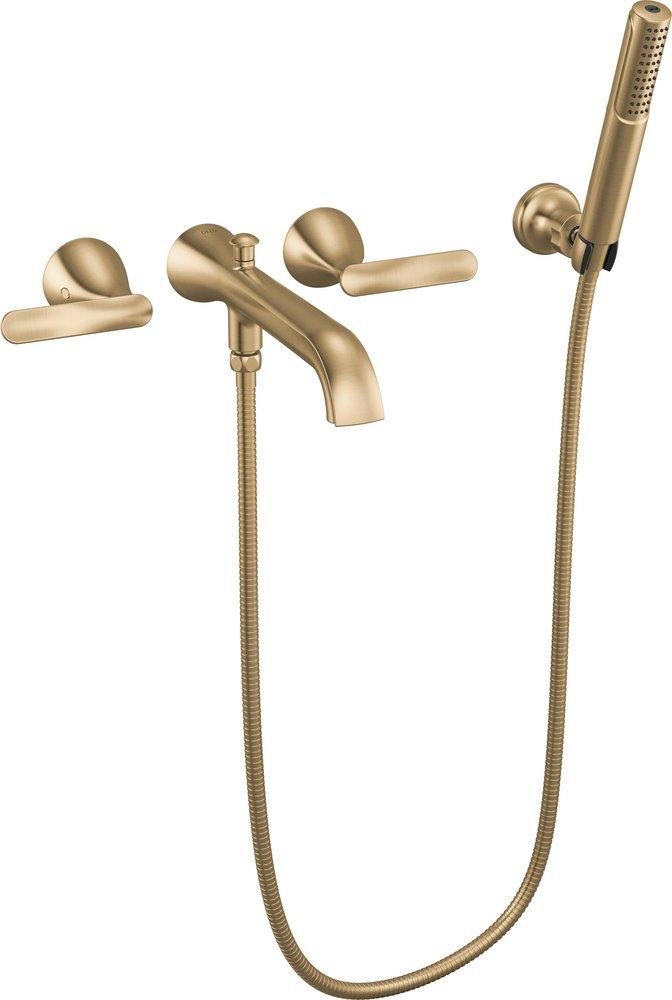 Delta Bonacci: Two Handle Wall Mount Tub Filler Trim with Hand Shower 