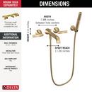 Delta Bonacci: Two Handle Wall Mount Tub Filler Trim with Hand Shower 
