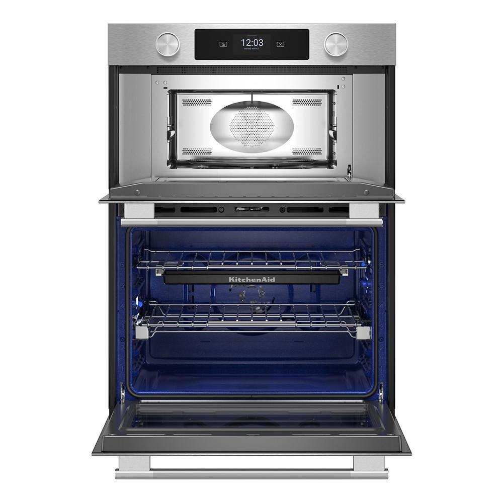 30" W Smart Combination Wall Oven and Microwave with Camera in PringShield Stainless Steel 