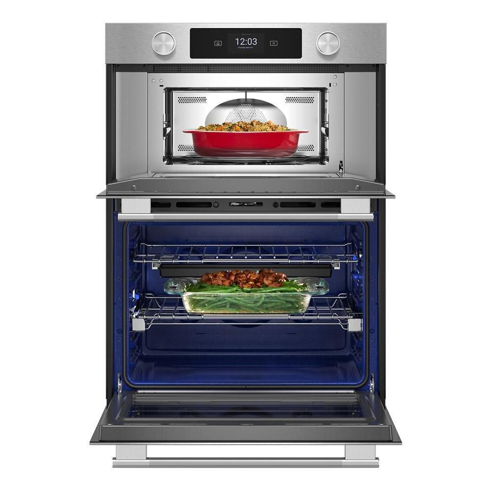 30" W Smart Combination Wall Oven and Microwave with Camera in PringShield Stainless Steel 