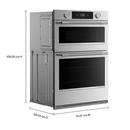 30" W Smart Combination Wall Oven and Microwave with Camera in PringShield Stainless Steel 