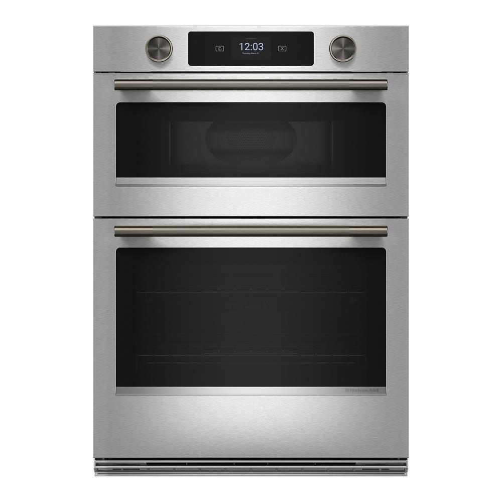 30" W Smart Combination Wall Oven and Microwave with Camera in PringShield Stainless Steel 