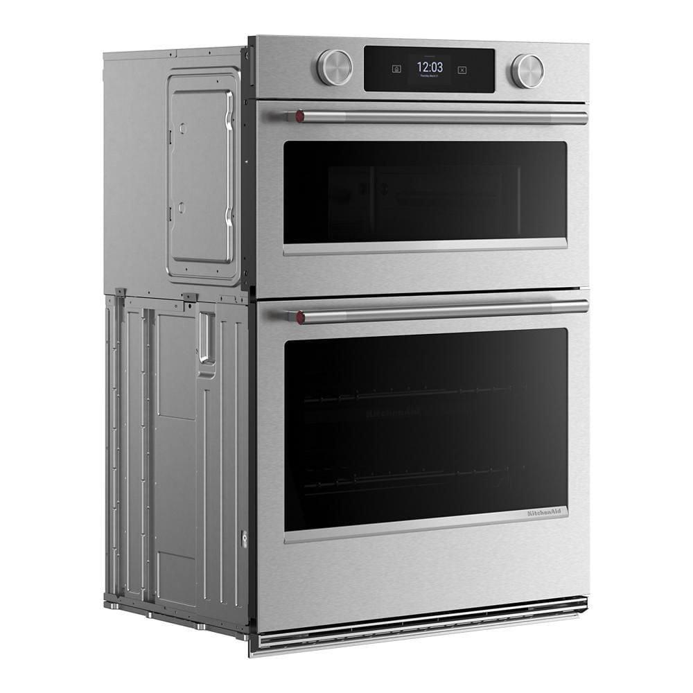 30" W Smart Combination Wall Oven and Microwave with Camera in PringShield Stainless Steel 