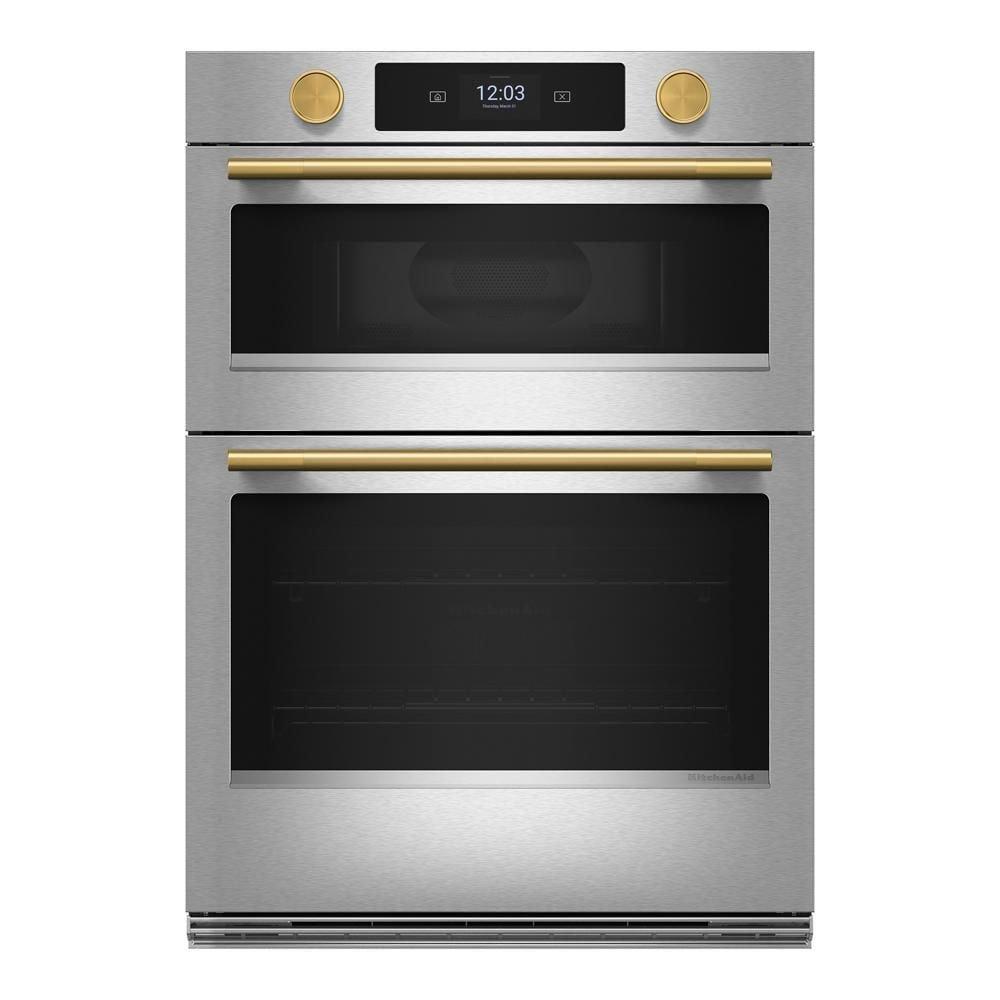 30" W Smart Combination Wall Oven and Microwave with Camera in PringShield Stainless Steel 