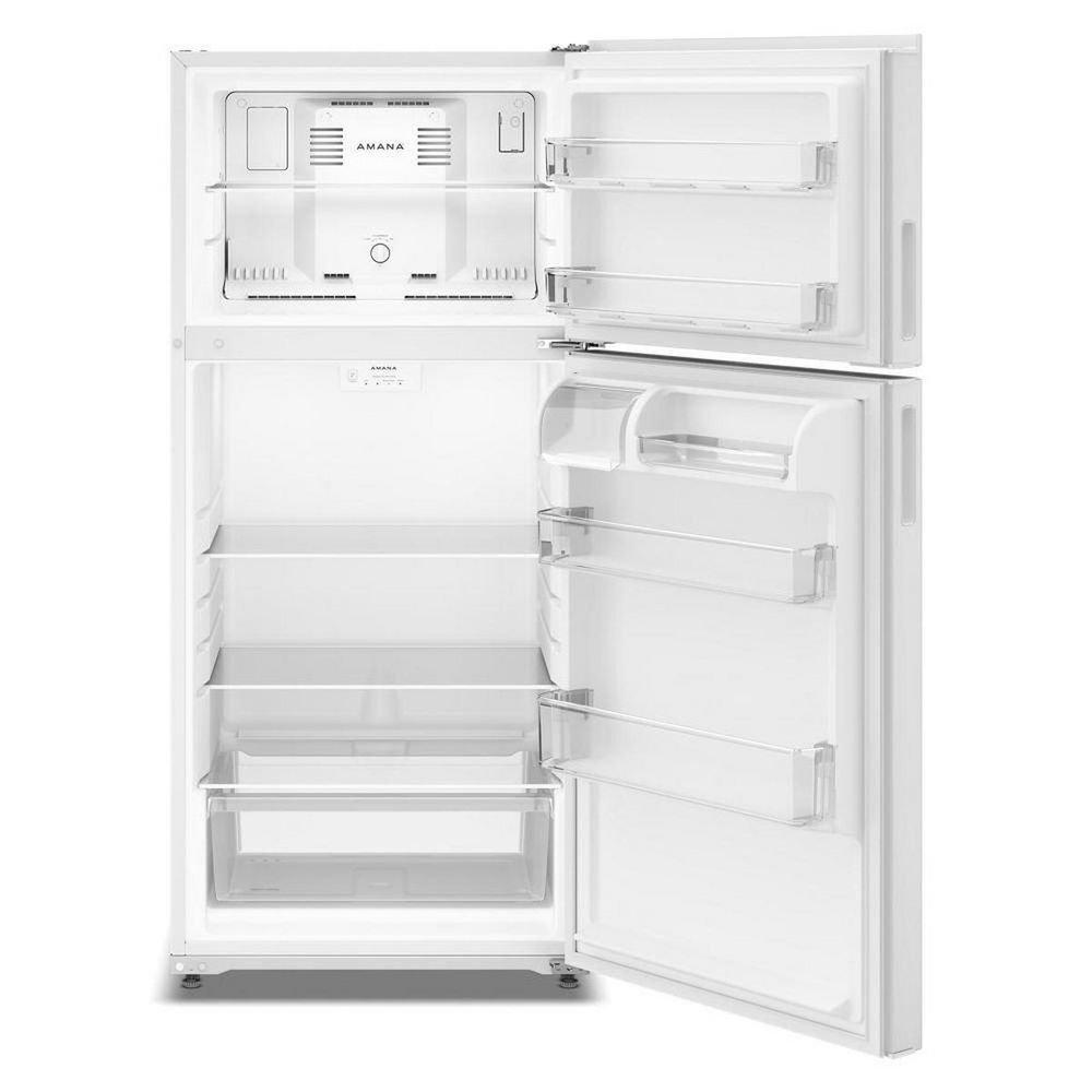 28 Inch Wide 14.3 Cu. Ft. Top Freezer Refrigerator with Adjustable Glass Shelves and Crisper Drawer 