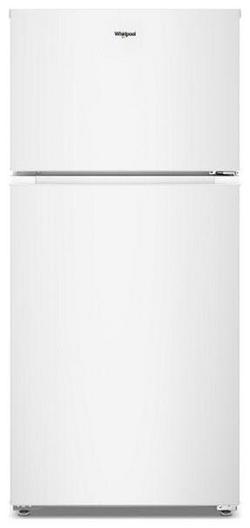 28" W 14.3 Cu Ft - Top Freezer Refrigerator with Smooth Front and Recessed Pocket Handles in White