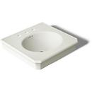 24 in. Pedestal/Console Rectangular Bathroom Sink in Dune 