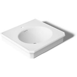 24 in. Pedestal/Console Rectangular Bathroom Sink in White
