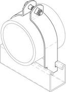 4 in. Electrogalvanized Low Carbon Steel Strut Pipe Clamp