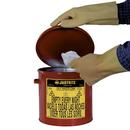 Oily Waste Can 21 Gallon Hand-Operated Cover Red 