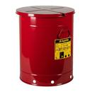 Oily Waste Can 21 Gallon Hand-Operated Cover Red 