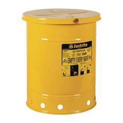 Oily Waste Can 10 Gallon Hand-Operated Cover Yellow