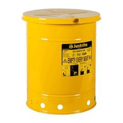 Oily Waste Can 10 Gallon Hand-Operated Cover Yellow