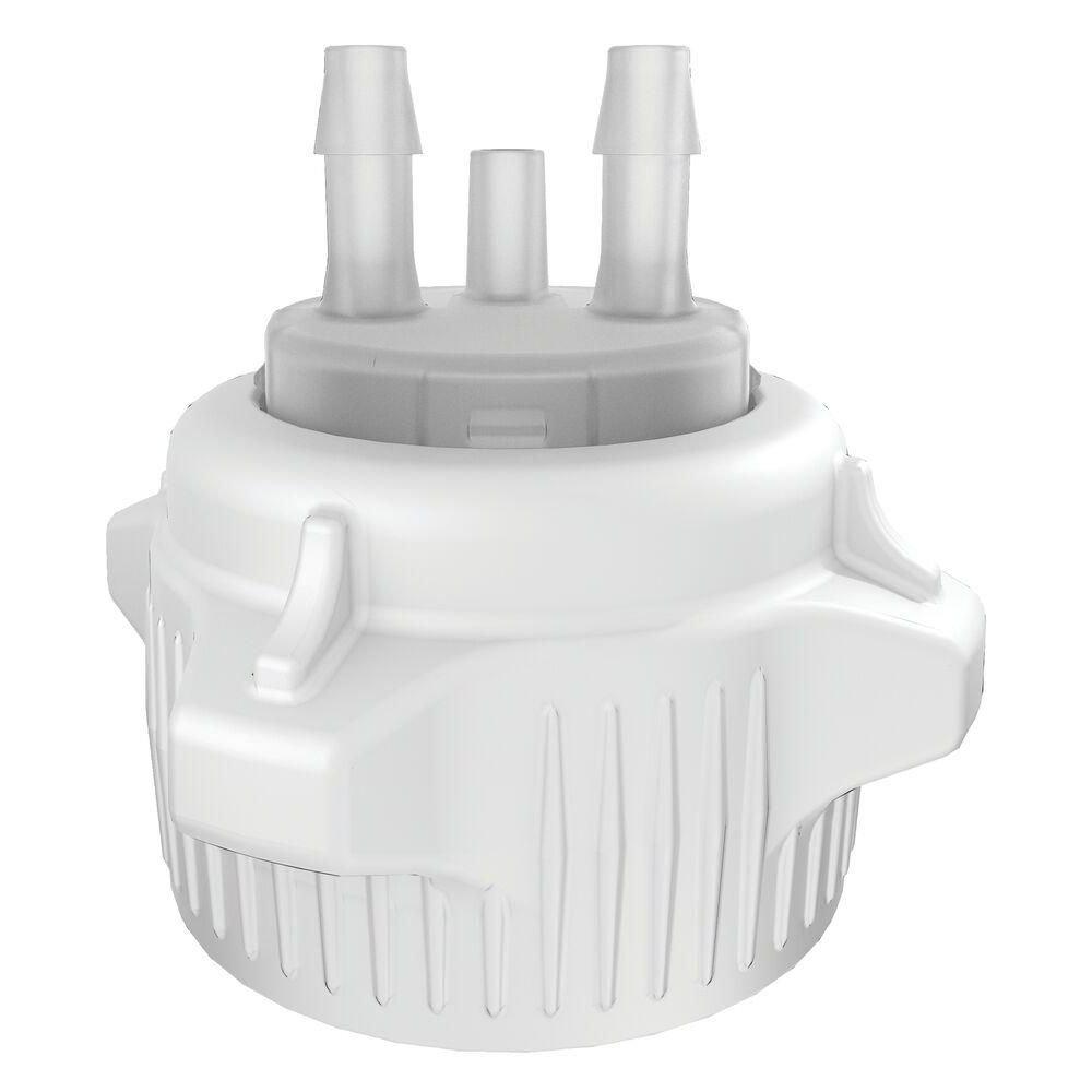Carboy Cap 53MM Open Top With Adapter Two 1/4 in. Molded-In Hose Barbs And Vent 