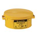 Bench Can Without Parts Basket 4 Liter Plated Steel Dasher Hinged Cover Steel in Yellow 