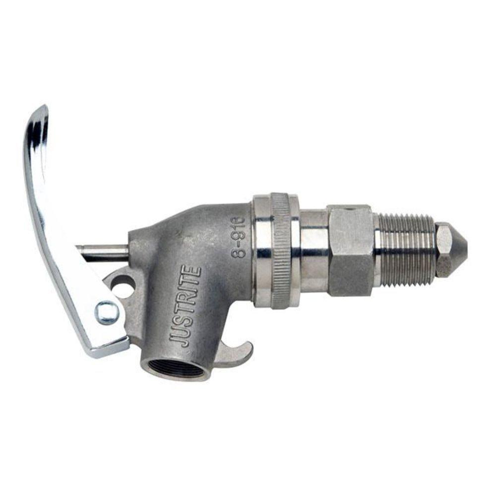 Stainless Steel Safety Drum Faucet Internal Flame Arrester Adjustable 3/4 in. NPT Bung 