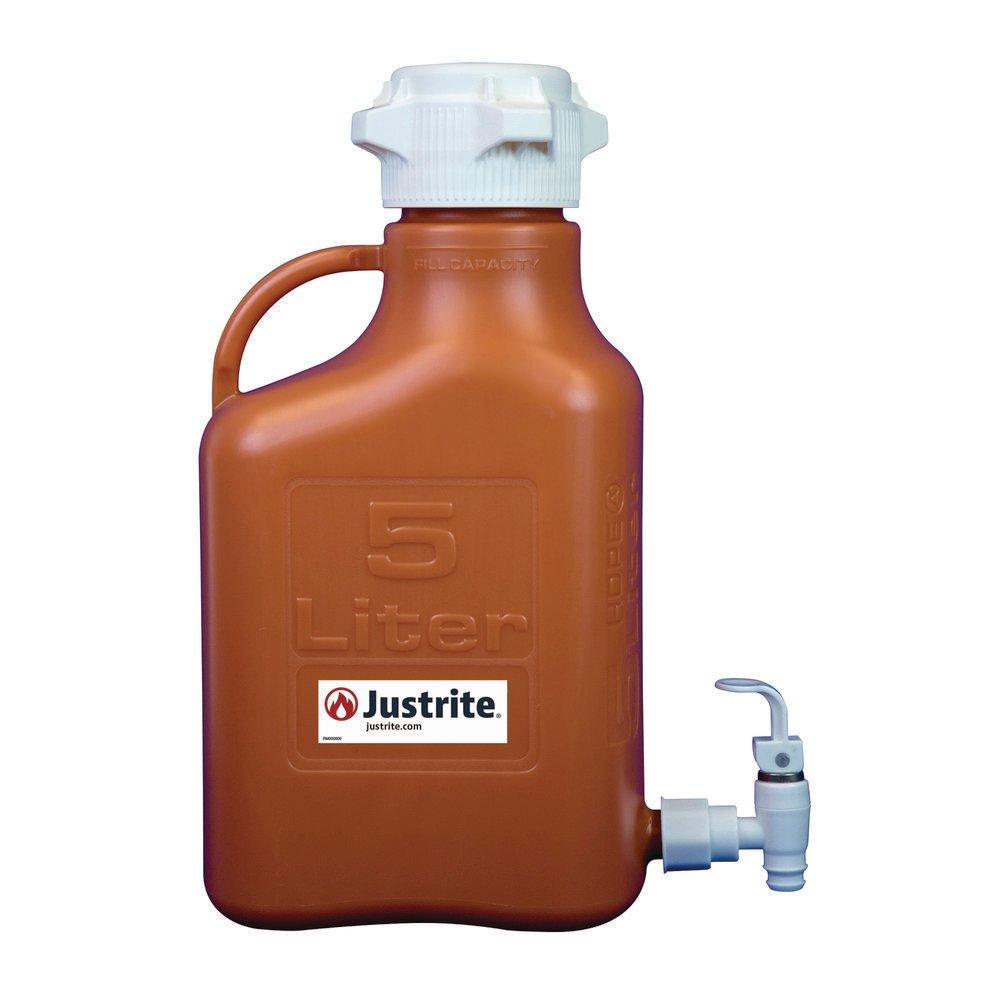 Carboy 5L High Density Polyethylene (HDPE) Amber 83MM Cap with Spigot 