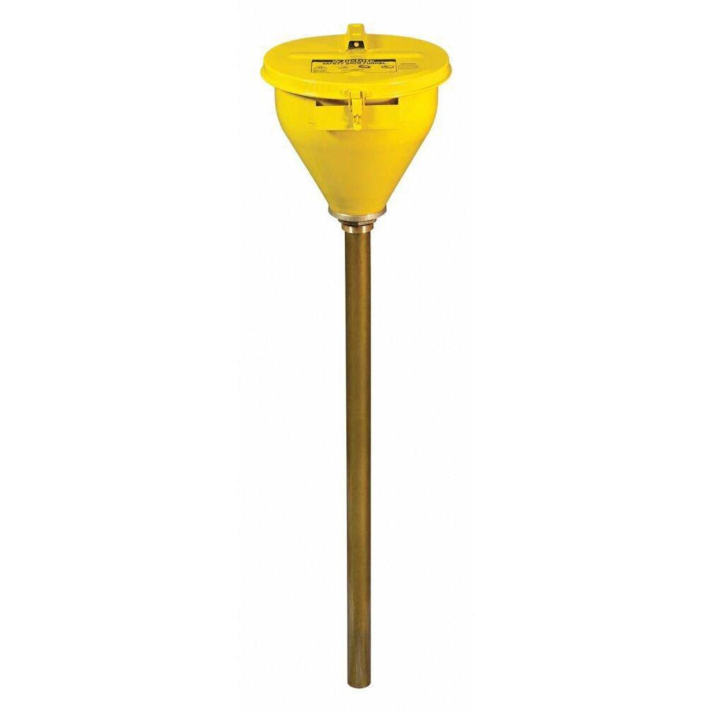 Large Steel Drum Funnel For Flammables 813MM Flame Arrester Self-Closing Cover 2 in. Drm Bung Ylw 