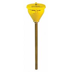 Large Steel Drum Funnel For Flammables 813MM Flame Arrester Self-Closing Cover 2 in. Drm Bung Ylw