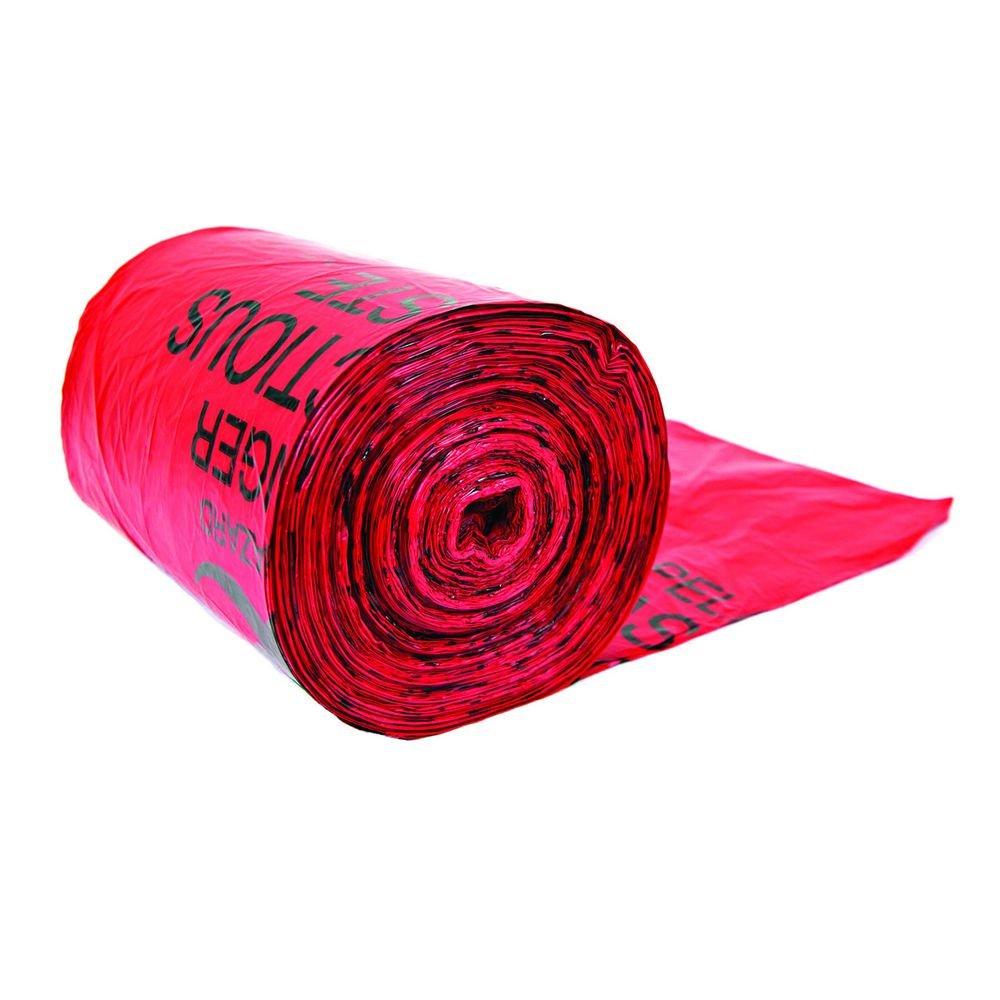 Liner Bags For Biohazard Waste Cans 11 Microns Thick Pack/100 Red 