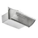 3.25" X 10" ALUMINUM WALL EXHAUST VENT - SPRING DAMPER - SCREEN - 5" TAIL