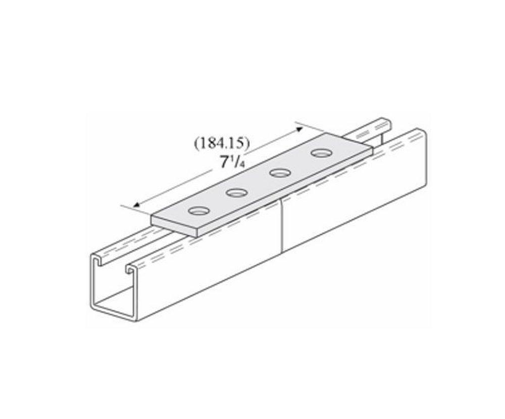 PHD Manufacturing 4- Hole Electro-Galvanized Splice Plate 