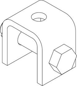 3/4 in. Carbon Steel Plain Beam Attachment