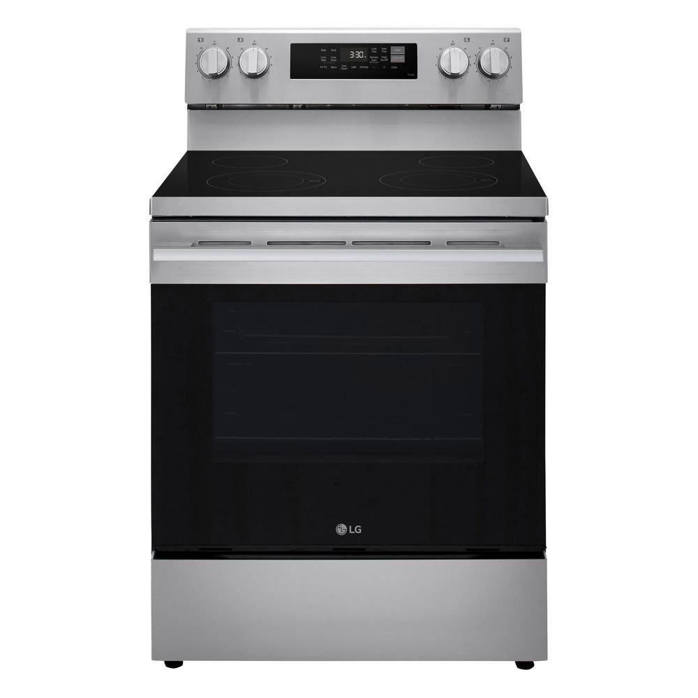 6.3 cu. ft. Smart Wi-Fi Enabled 4-Burner Electric Freestanding Range with Air Fryer in Stainless Steel 