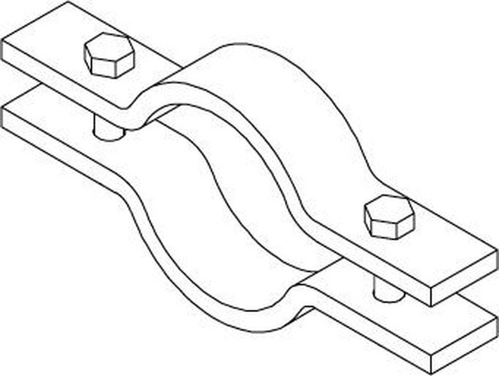 PHD Manufacturing Plain Carbon Steel Bolt Pipe Clamp 