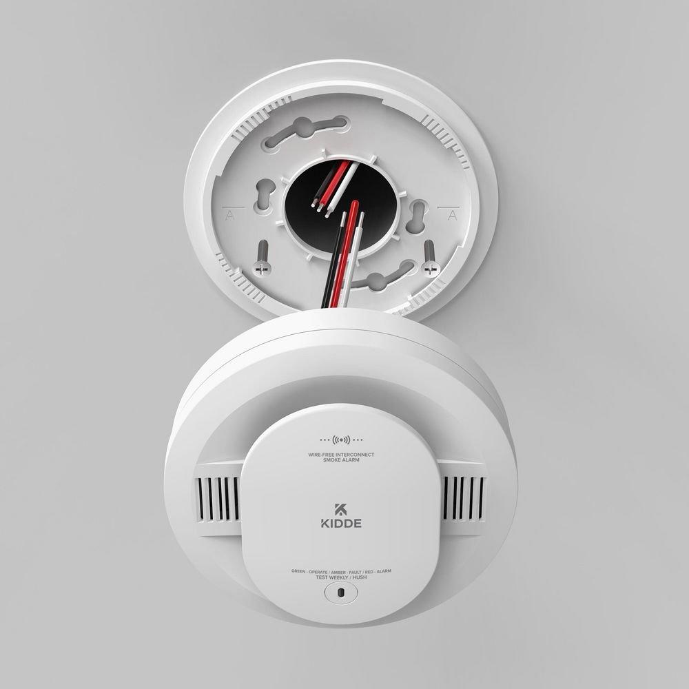 Firex Smoke Alarm Hardwired + Wireless Interconnect with AA Backup Battery 