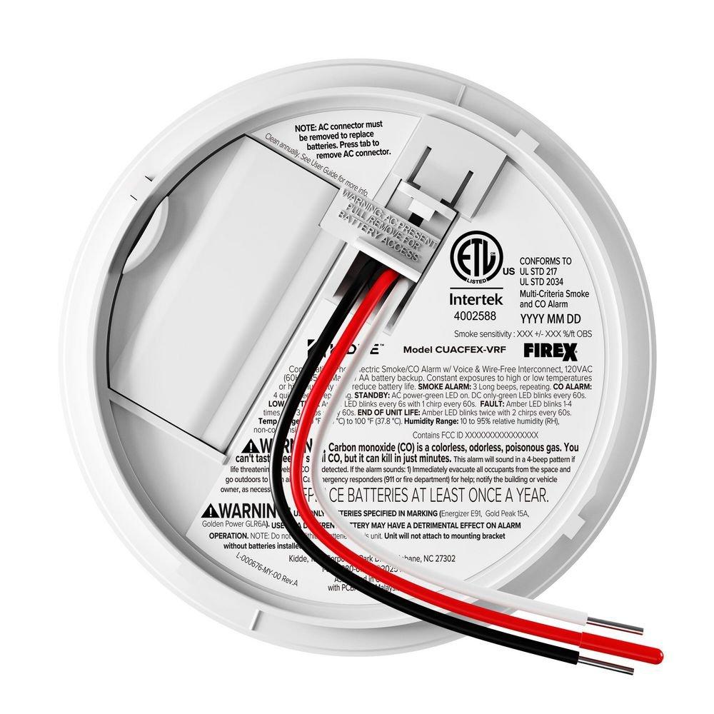 Firex Combo Alarm Hardwired + Wireless Interconnect with AA Backup Battery 
