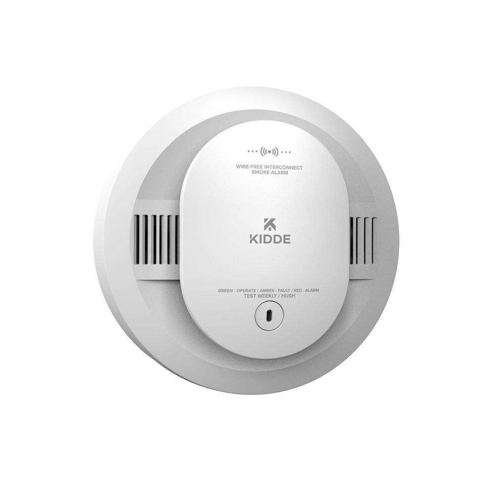 Smoke Alarm with Wireless Interconnect and AA Backup Battery 