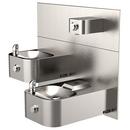 Haws&reg; Satin Stainless Steel Barrier-Free Double Wall Mount Drink Fountain 