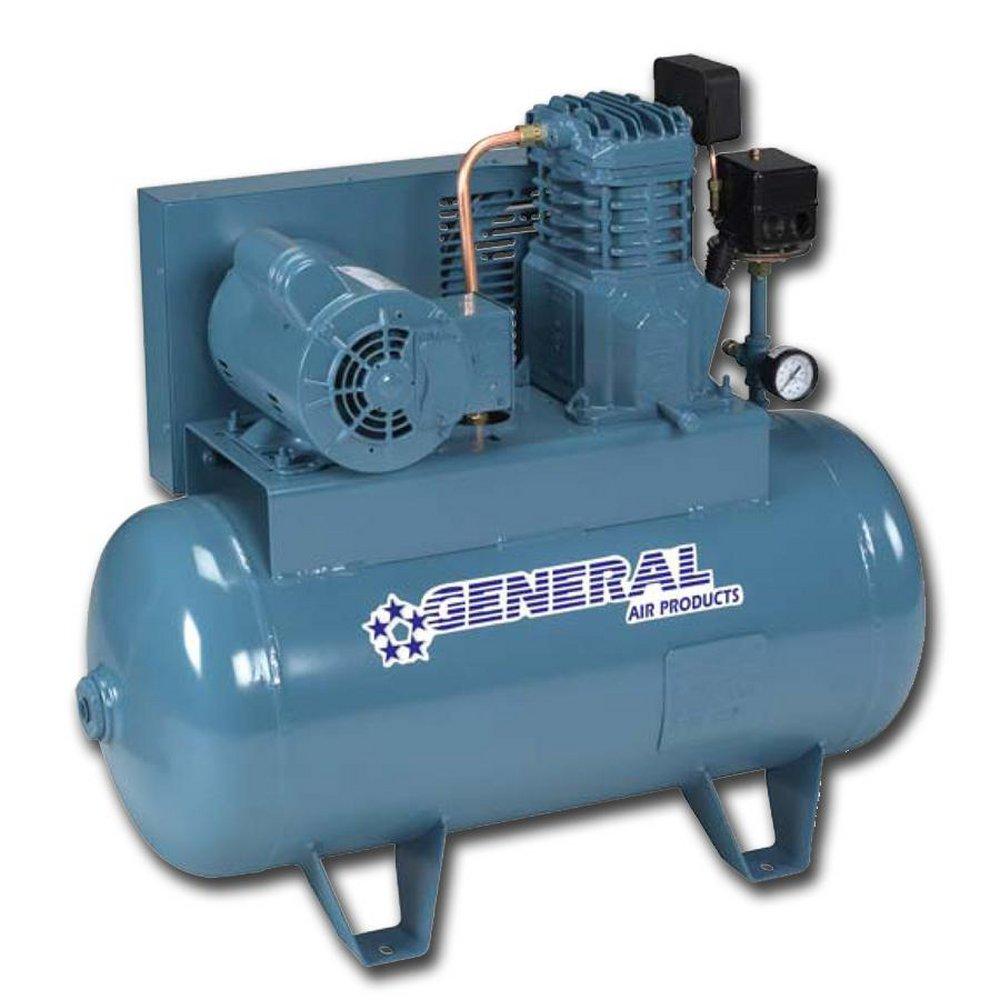 General Air Products 208/230V 3 hp Three Phase Tank Mounted Air Compressor