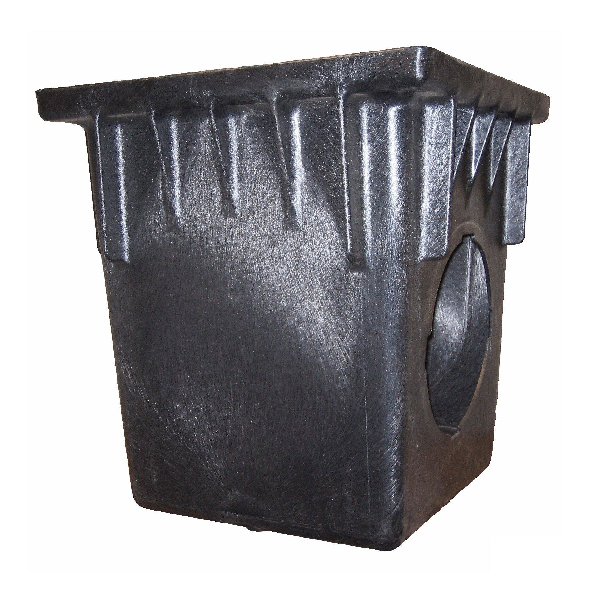 NDS Black 17-11/16 in. 10 lb. Plastic Catch Basin in Black 