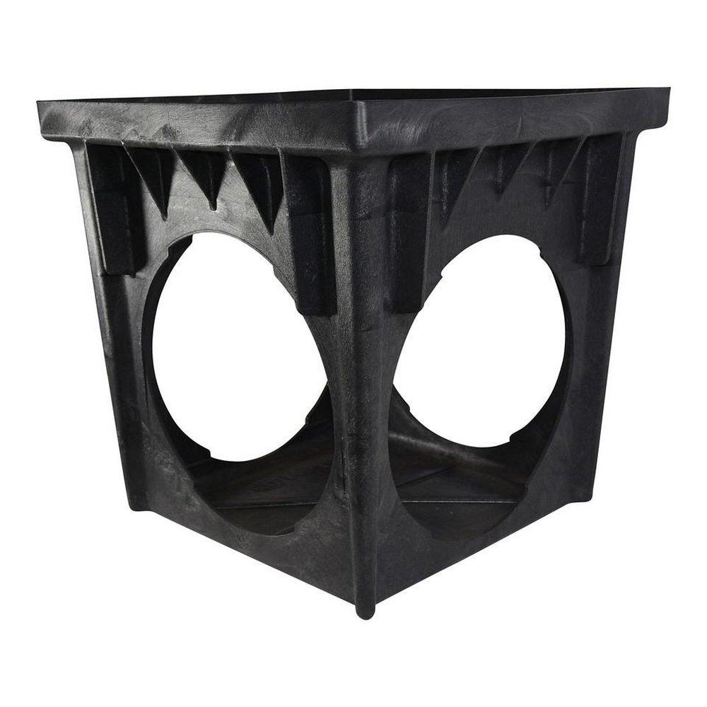 NDS Black 18 in. 4-Hole One Piece Catch Basin in Black 
