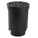 Flo-Well Products Black Plastic Surface Drain with Grate in Black 