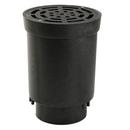 6-3/8 in. Plastic Surface Drain with Grate in Black