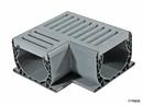 NDS Grey 90 Degree Elbow Channel Drain with Grate in Grey 
