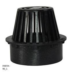 6 in. Atrium Grate for Sprinkler and Irrigation System Black